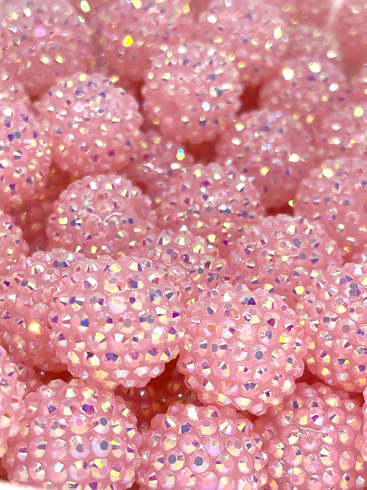 So Fetch! Rhinestone Beads 20mm | Colorful Bead | Rhinestone Bead |Pink Beads
