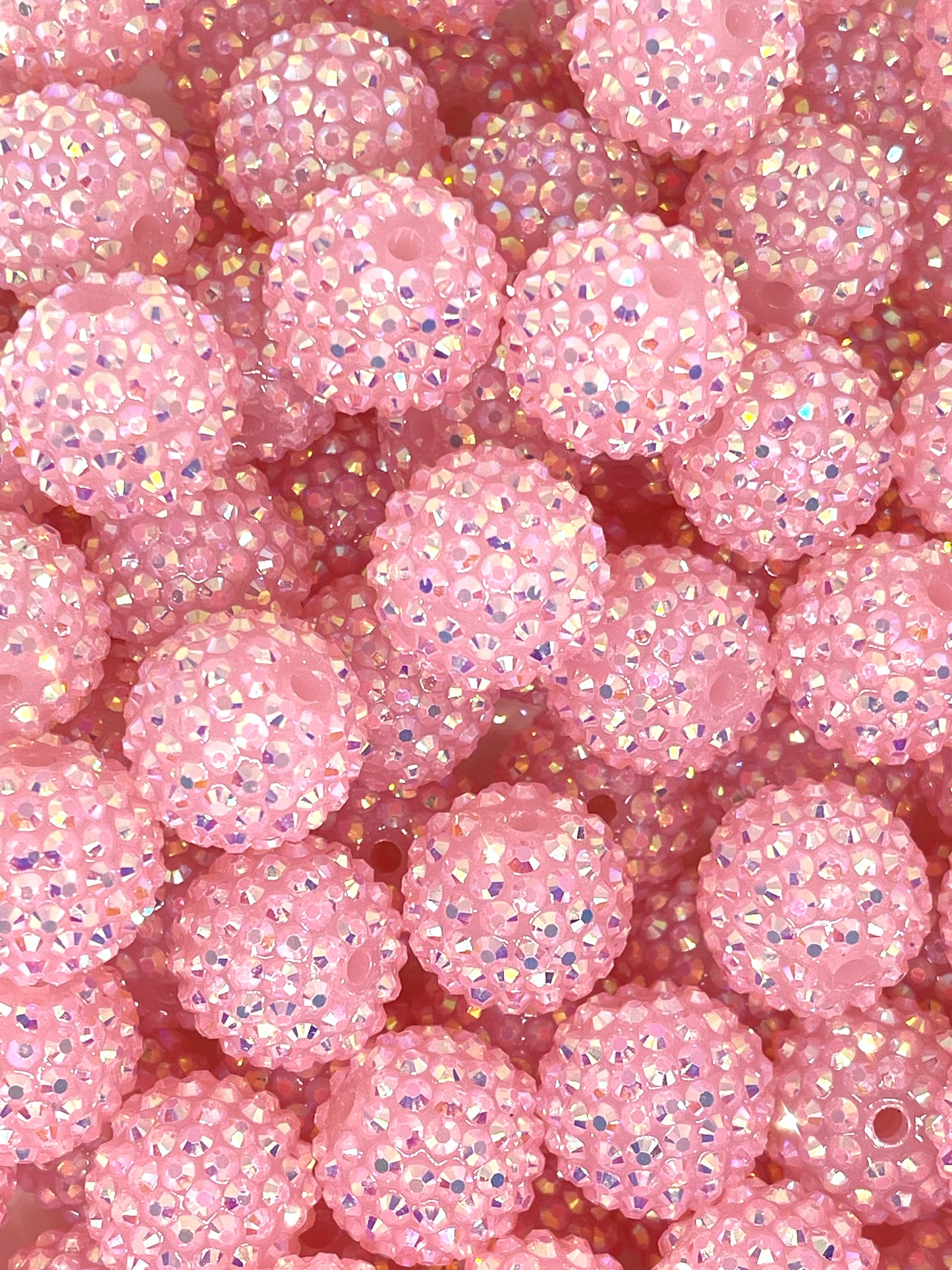 So Fetch! Rhinestone Beads 20mm | Colorful Bead | Rhinestone Bead |Pink Beads