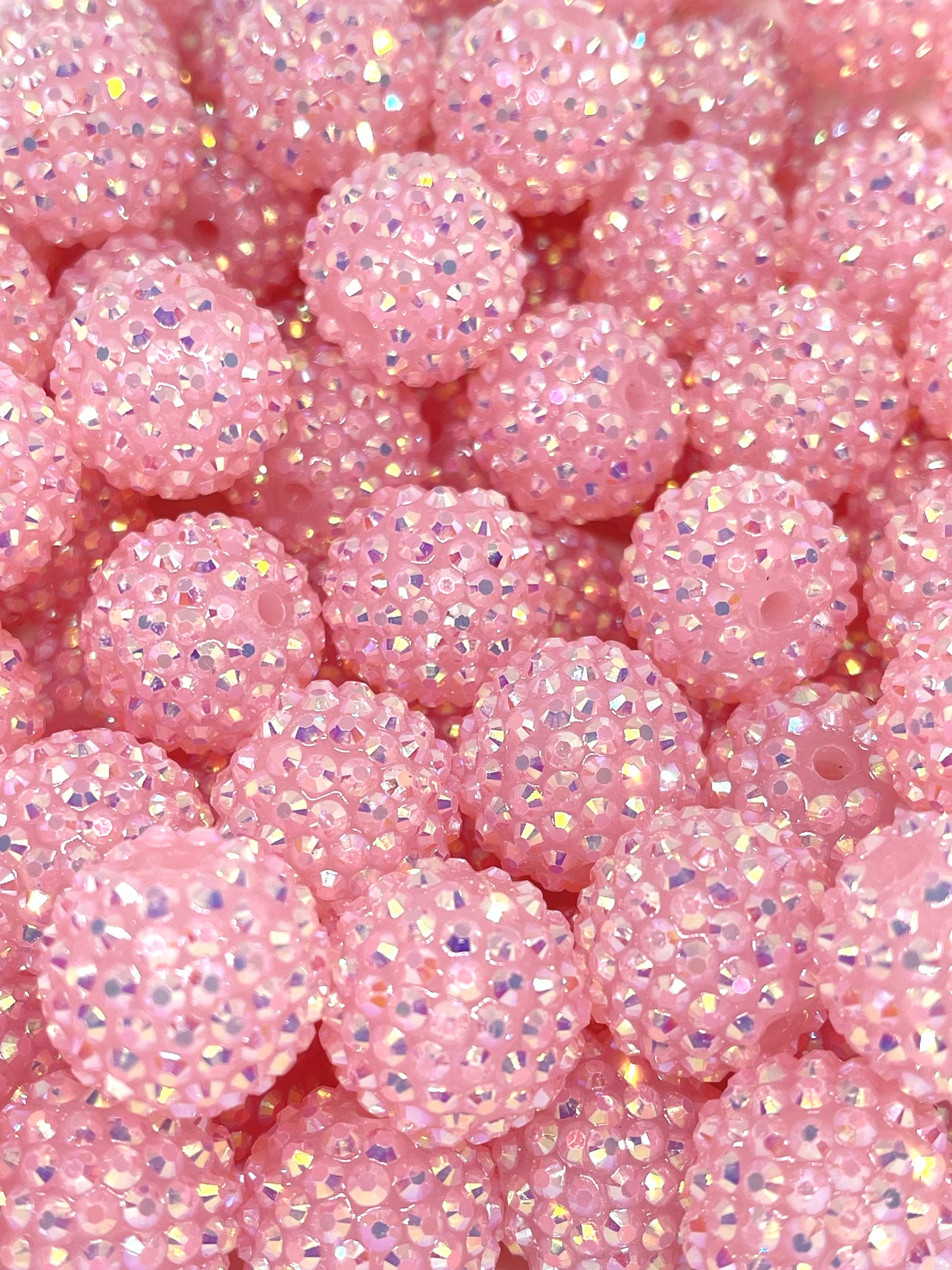 So Fetch! Rhinestone Beads 20mm | Colorful Bead | Rhinestone Bead |Pink Beads