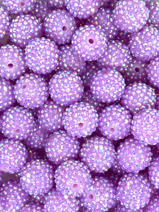 Never Lose Hope Rhinestone Beads 20mm | Colorful Bead | Rhinestone Bead | Purple Beads
