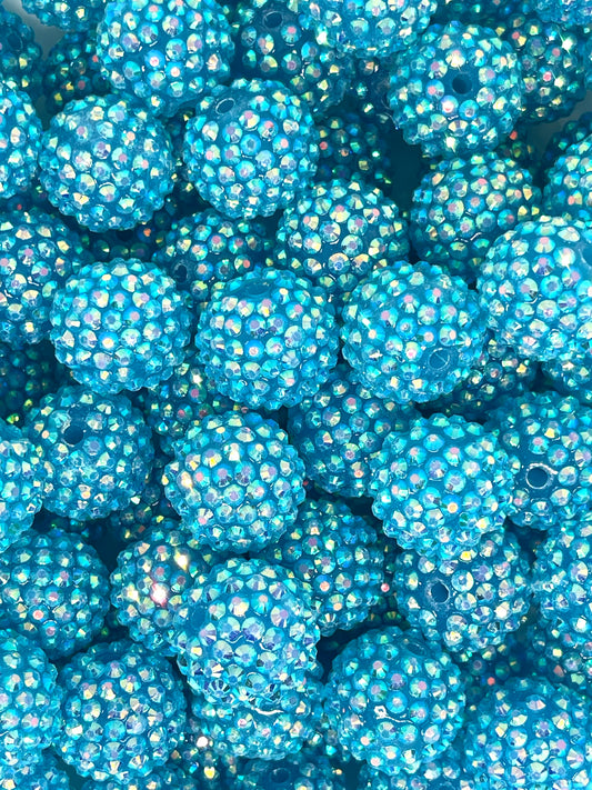Blue Birdie Rhinestone Beads 20mm | Blue Colorful Bead | Rhinestone Bead
