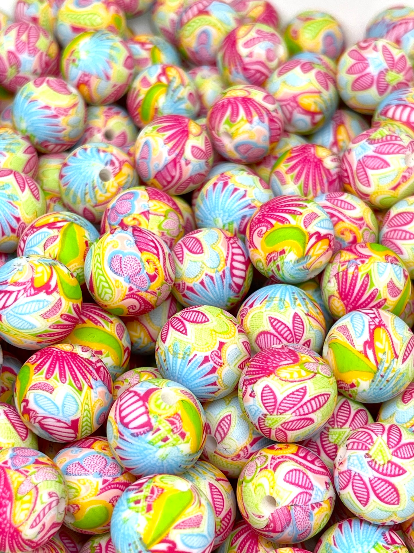 Sweet Summer Time Printed Silicone Beads