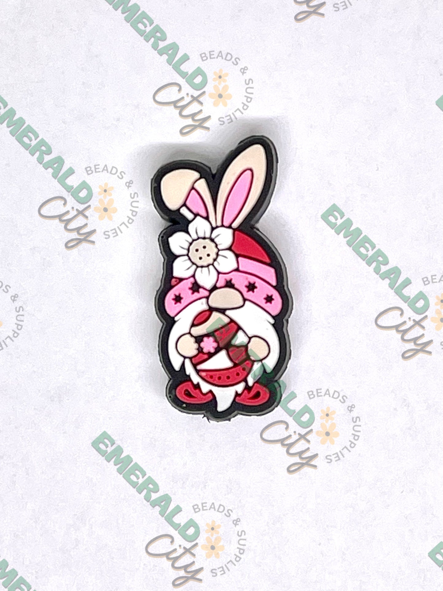 Pinky The Easter Gnome Focal Beads - ECBS EXCLUSIVE | Easter Beads | Colorful Beads | Gnome Beads | Bunny Bead