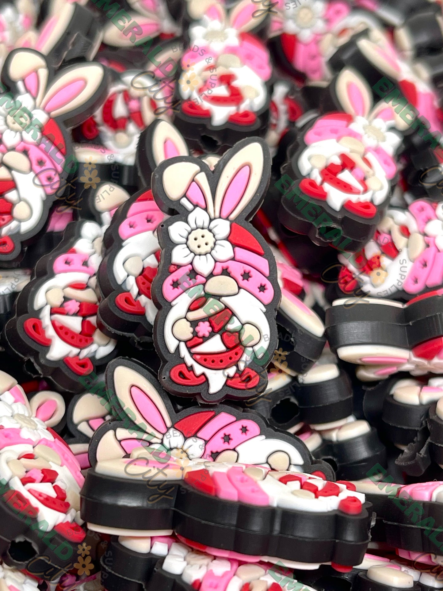 Pinky The Easter Gnome Focal Beads - ECBS EXCLUSIVE | Easter Beads | Colorful Beads | Gnome Beads | Bunny Bead