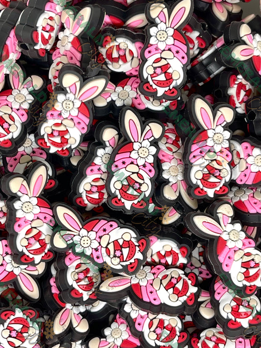 Pinky The Easter Gnome Focal Beads - ECBS EXCLUSIVE | Easter Beads | Colorful Beads | Gnome Beads | Bunny Bead