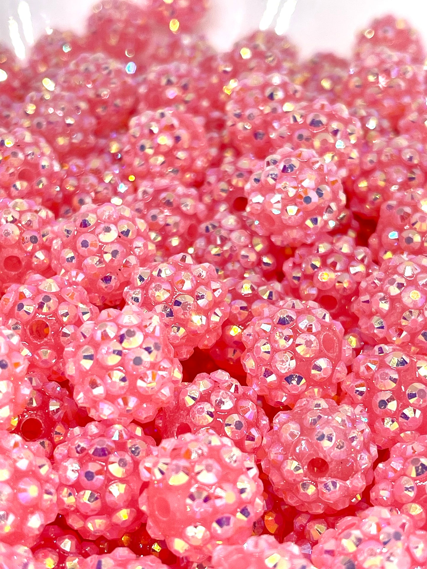 Pink Rhinestone Beads