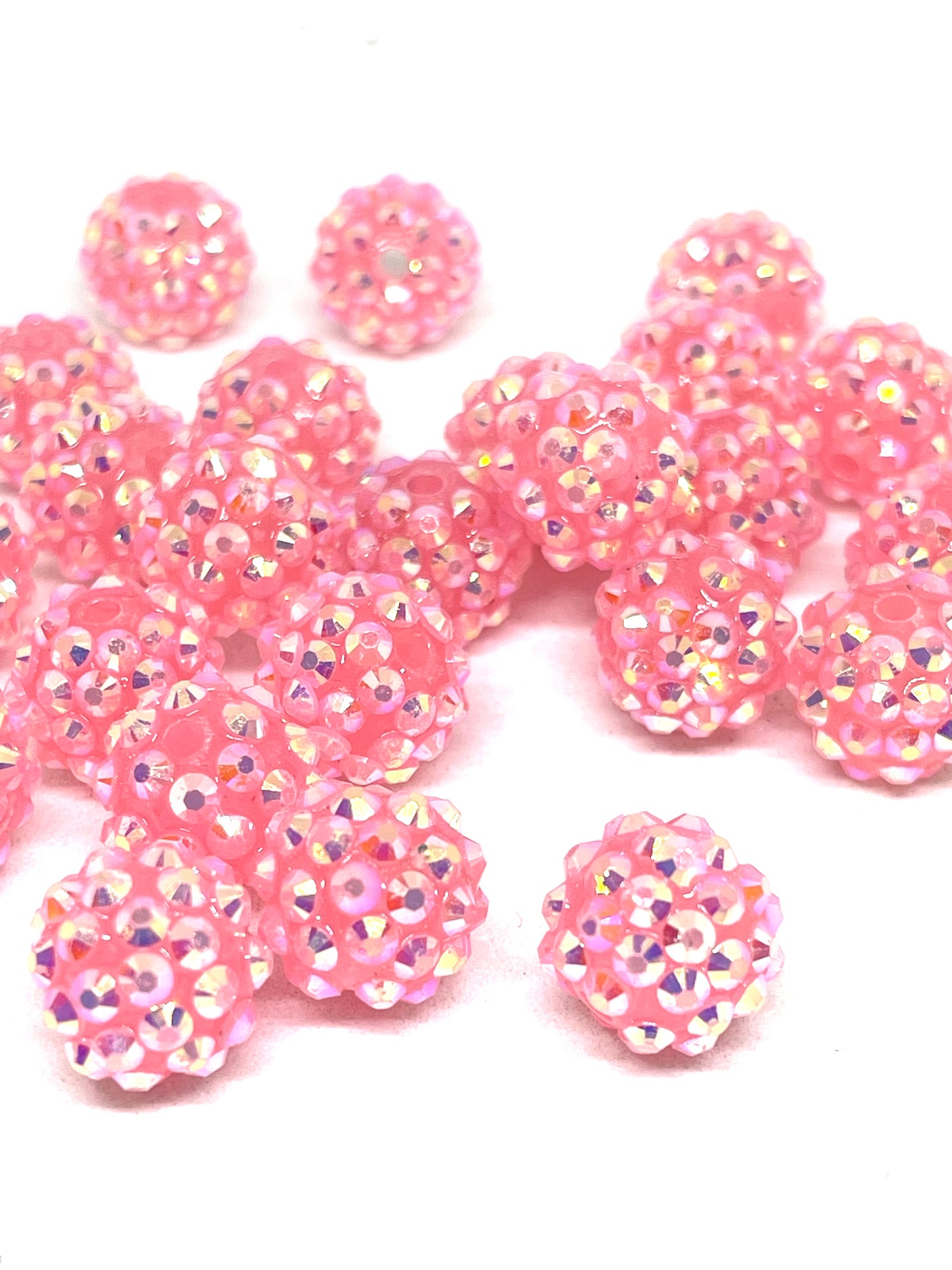 Pink Rhinestone Beads