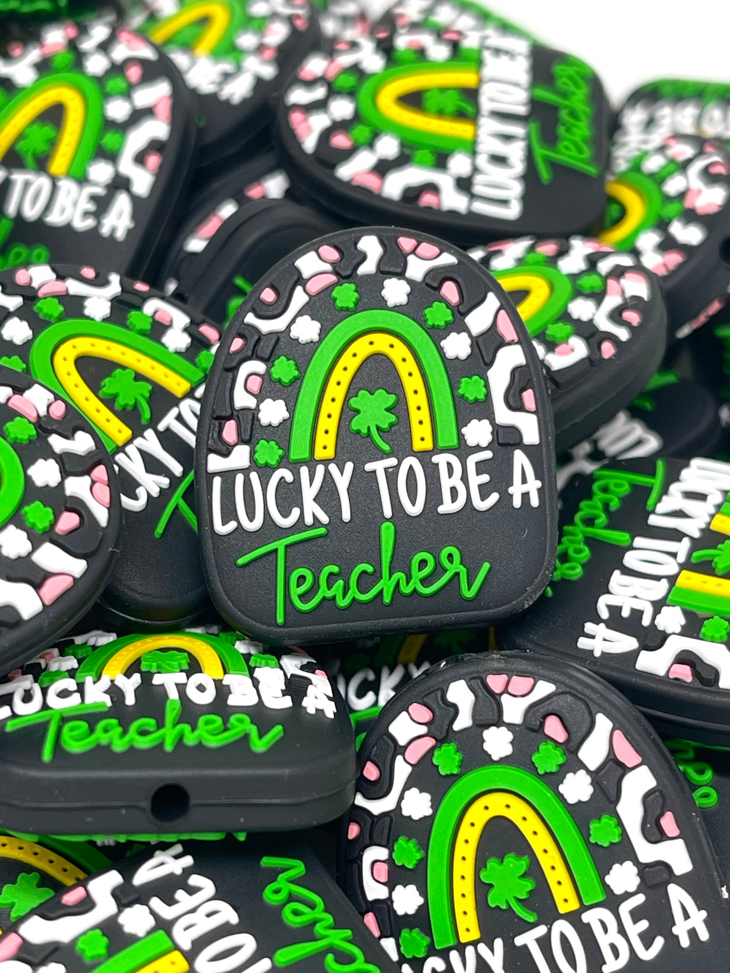 Lucky To Be A Teacher Focal Beads