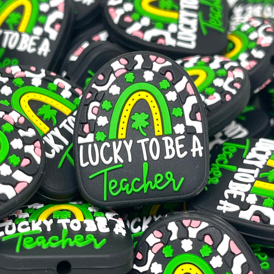 Lucky To Be A Teacher Focal Beads