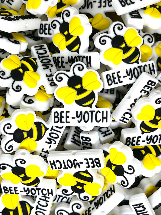 Bee Yotch Focal Beads | Bumble Bee Beads | Colorful Beads | Beads for Pens | Bee Beads