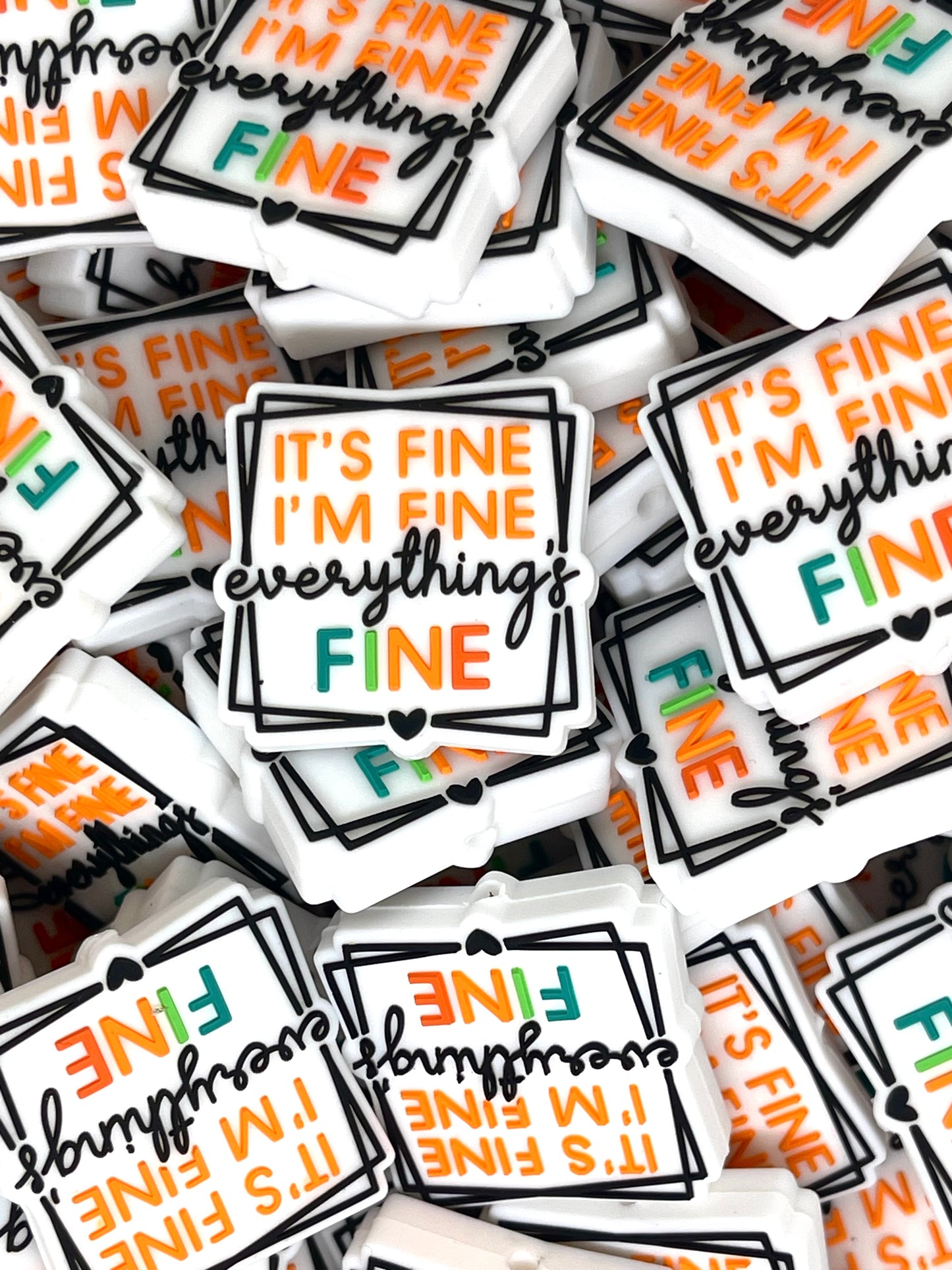 It's Fine, I'm Fine, Everything is Fine Focal Beads