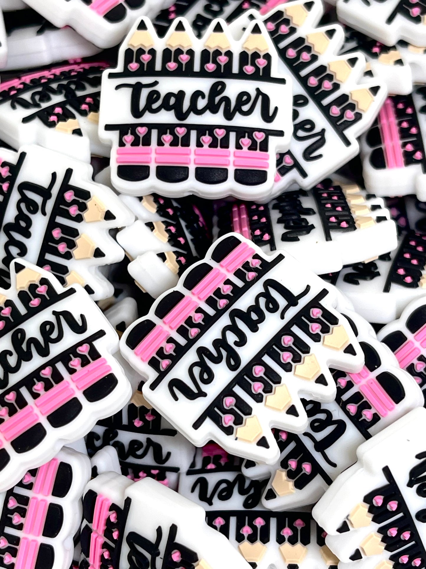 Teacher Pencil Focal Beads