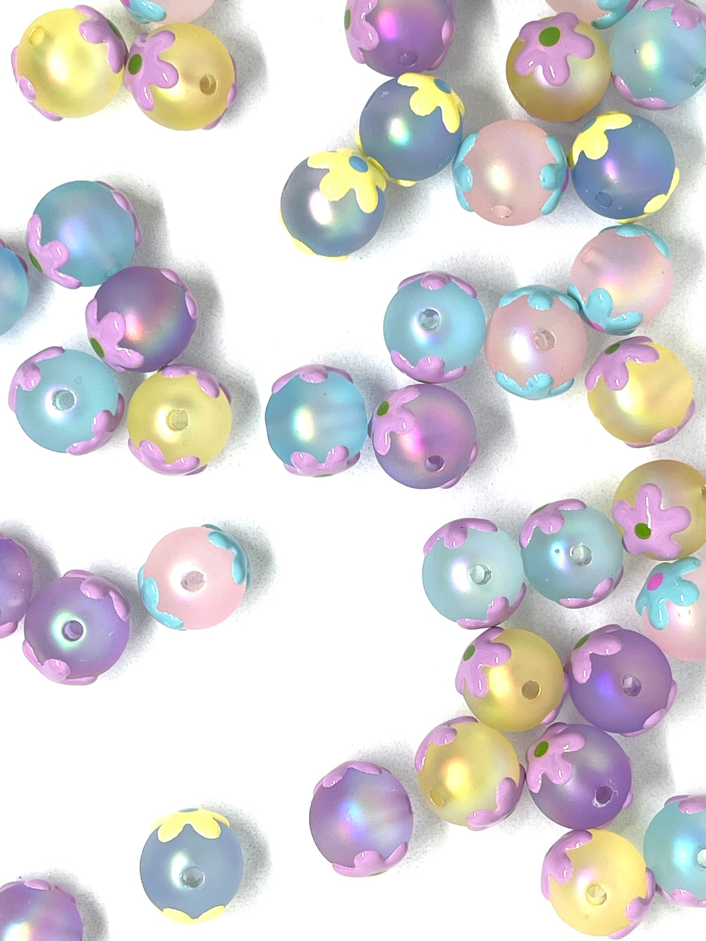 Poppy Playtime Acrylic Beads Random Mix | Flower Beads | Cute Beads | Colorful Beads | Hand painted Beads