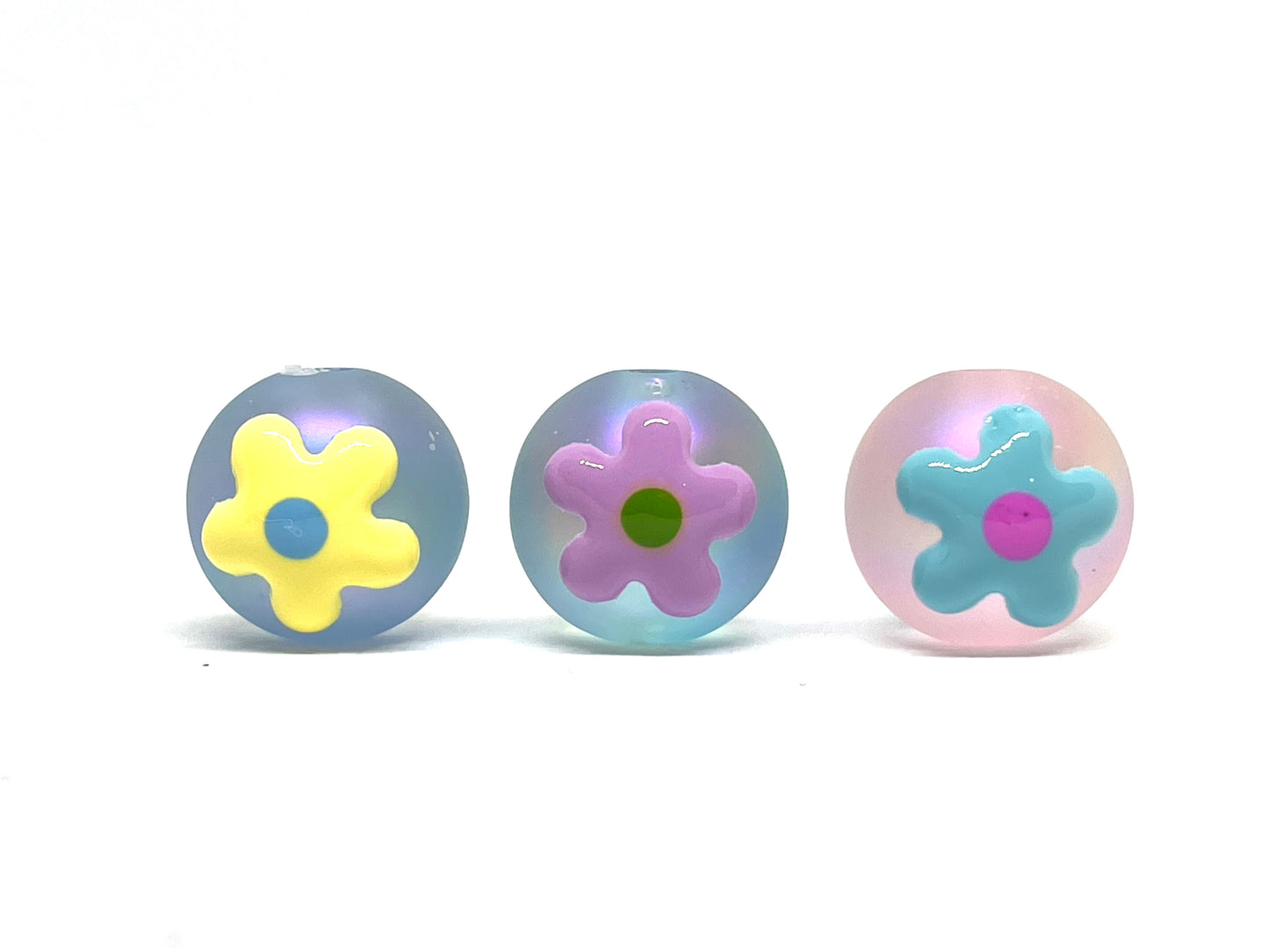 Poppy Playtime Acrylic Beads Random Mix | Flower Beads | Cute Beads | Colorful Beads | Hand painted Beads