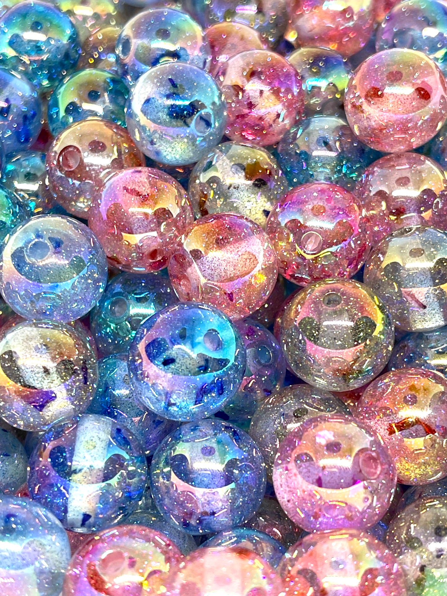 Glitter Is My Favorite Color Acrylic 16mm Bead - Random Mix | Colorful Beads | Shinny Beads | Cute Beads| Glitter Bead
