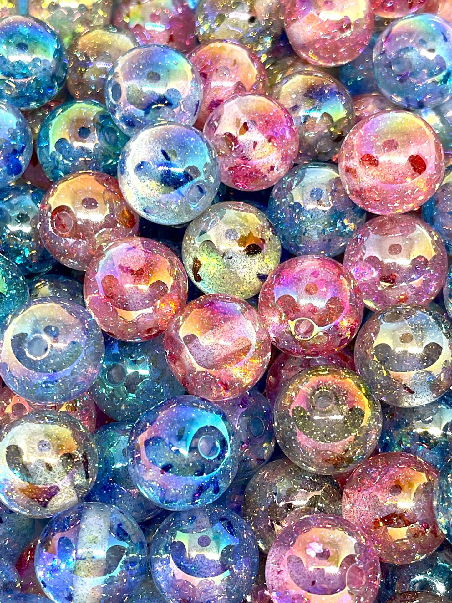 Glitter Is My Favorite Color Acrylic 16mm Bead - Random Mix | Colorful Beads | Shinny Beads | Cute Beads| Glitter Bead