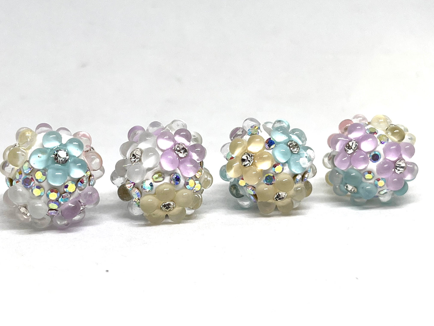 Don't Just Live, Bloom! Acrylic Beads 20mm - 5pcs | Flower Beads | Colorful Bead | Hand Made Bead | Acrylic Beads