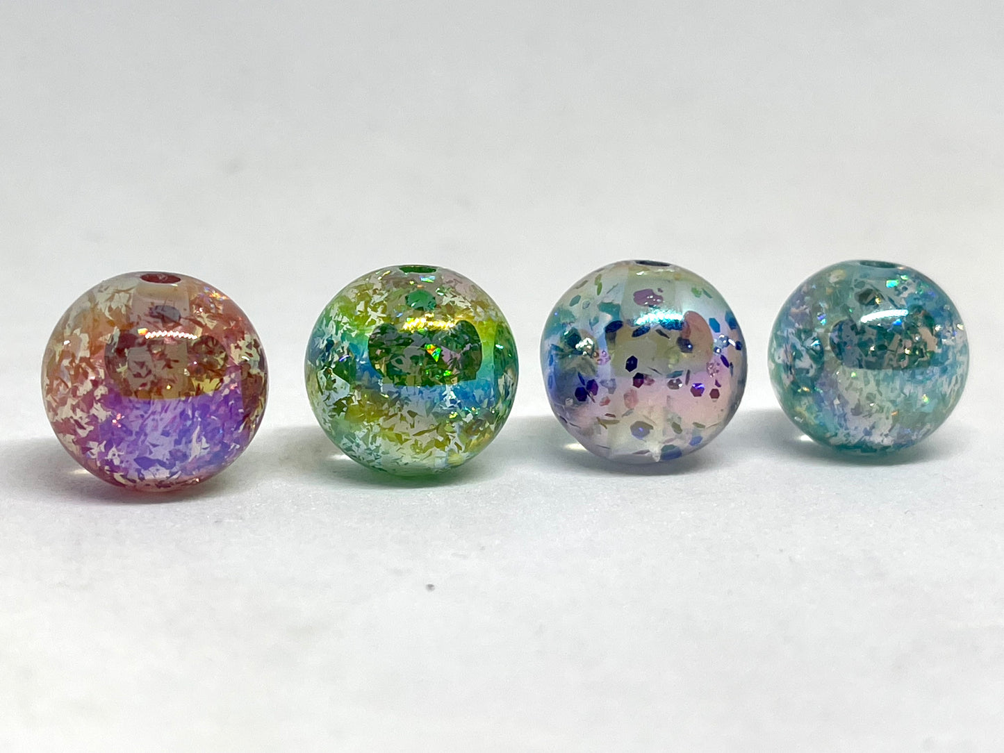 Less Bitter More Glitter Acrylic 16mm Bead - Random Mix | Colorful Beads | Sparkle Shinny Beads | Cute Beads| Glitter Bead