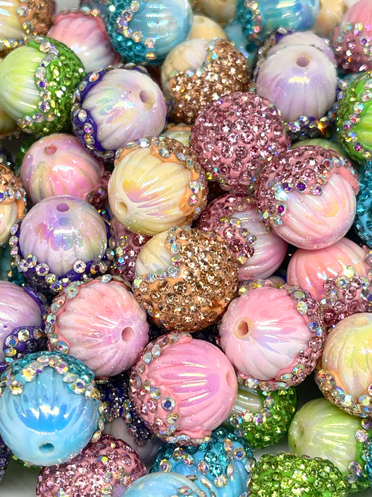 Enchanted Mermaid Luxury Beads - Random Mix | Luxury beads | Rhinestone Beads | Colorful Beads | Flower Bead | Handmade Bead