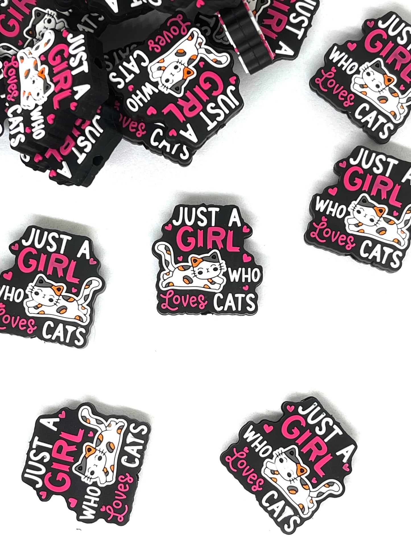 Just A Girl Who Loves Cats Focal Beads