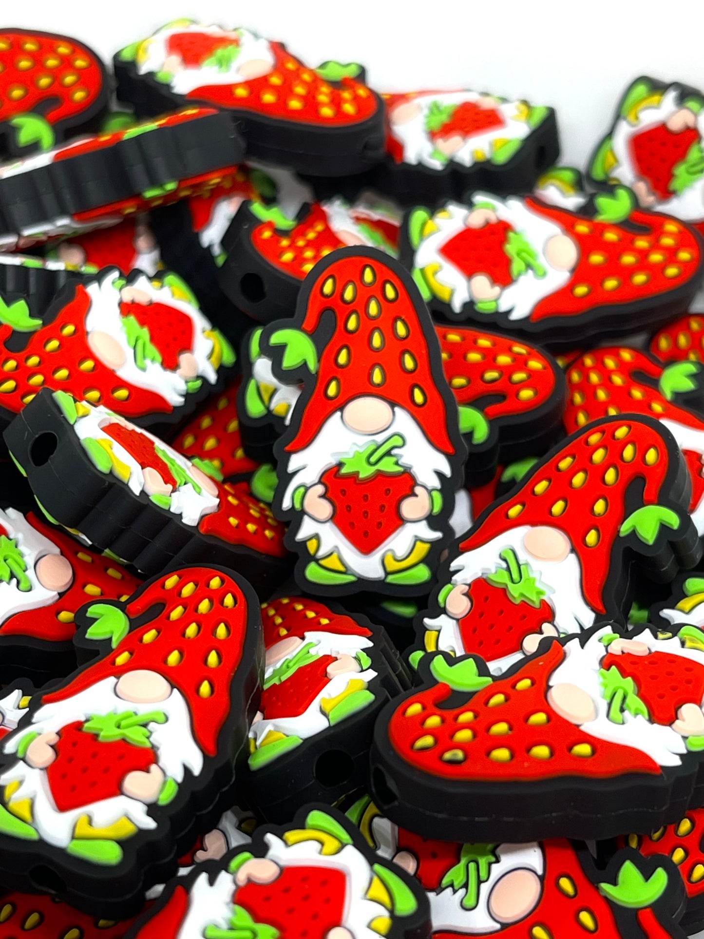 Strawberry Gnomes Focal Beads