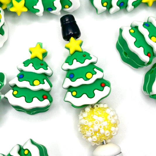 I Light Up Like A Christmas Tree 3D Silicone Focal Beads