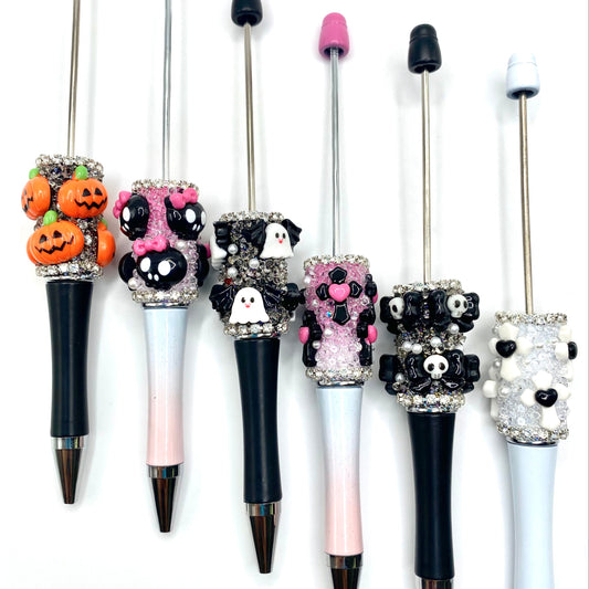 6pc Spooky Vibes Fancy Beadable Pens