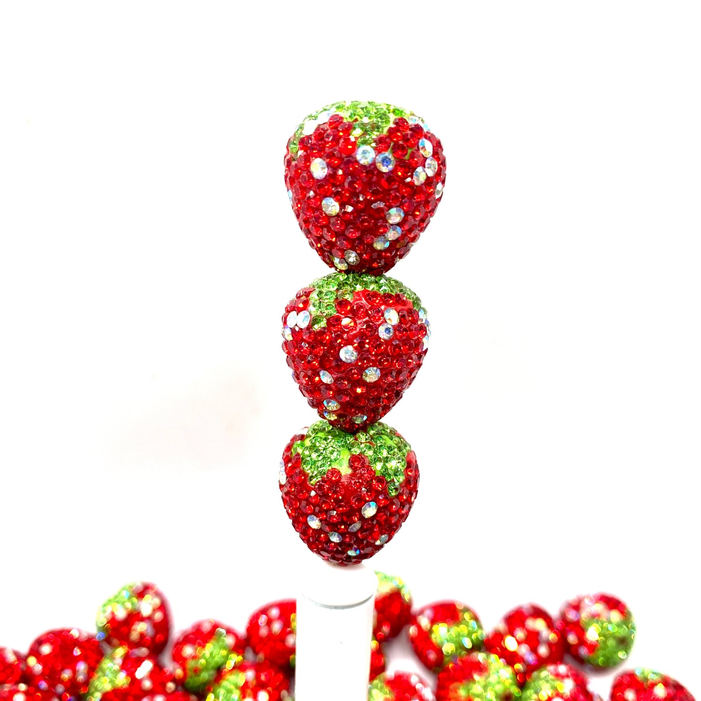 Strawberries, Fruit From The Heart Fancy Rhinestone Beads