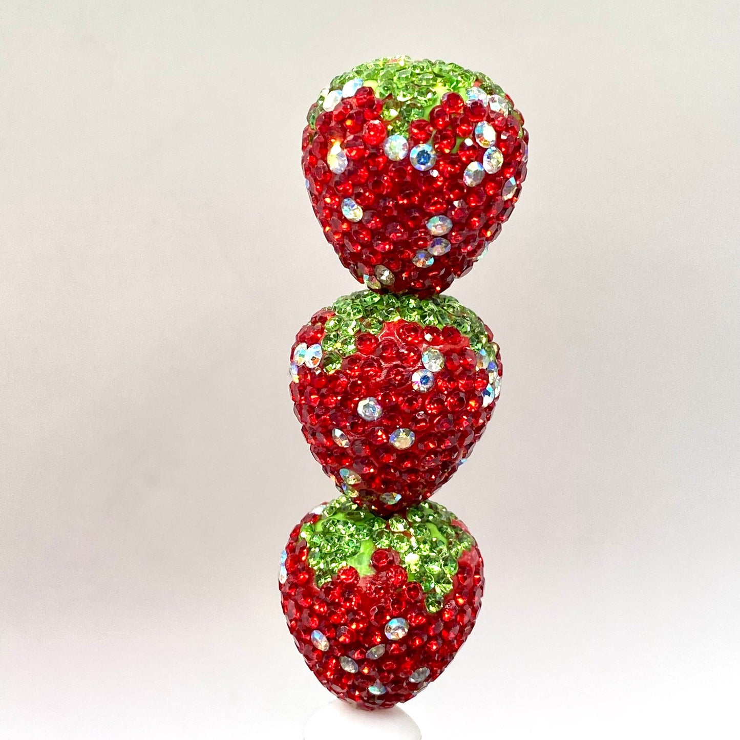 Strawberries, Fruit From The Heart Fancy Rhinestone Beads