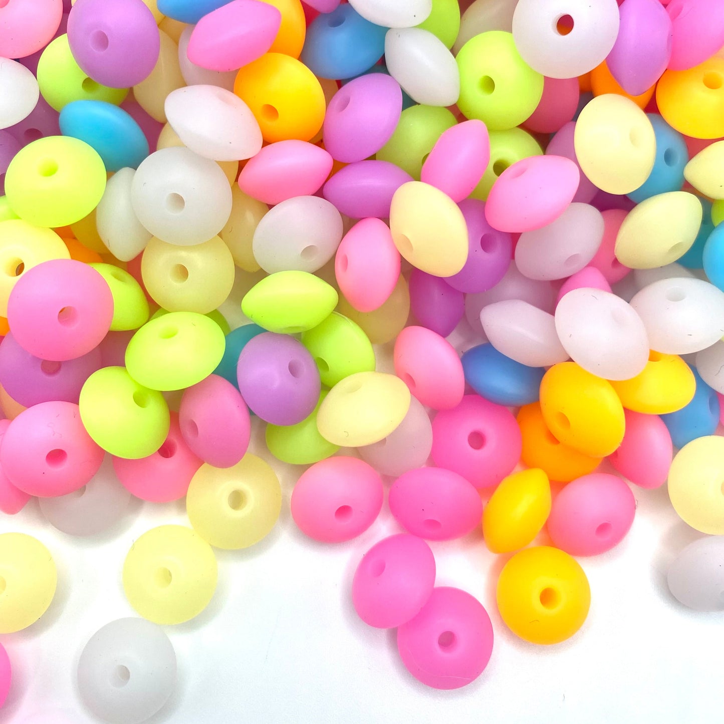 Lentil Silicone Beads - Mix 5