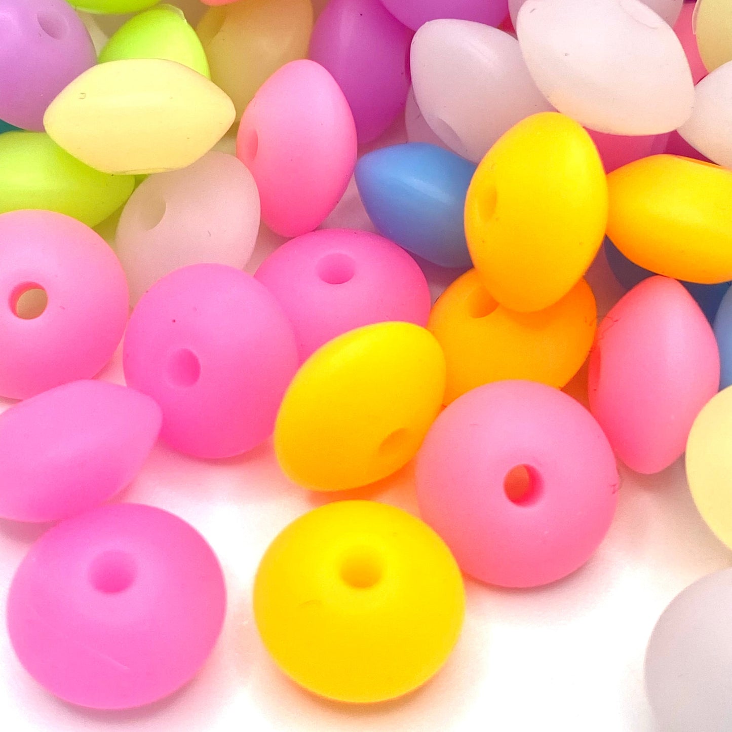 Lentil Silicone Beads - Mix 5