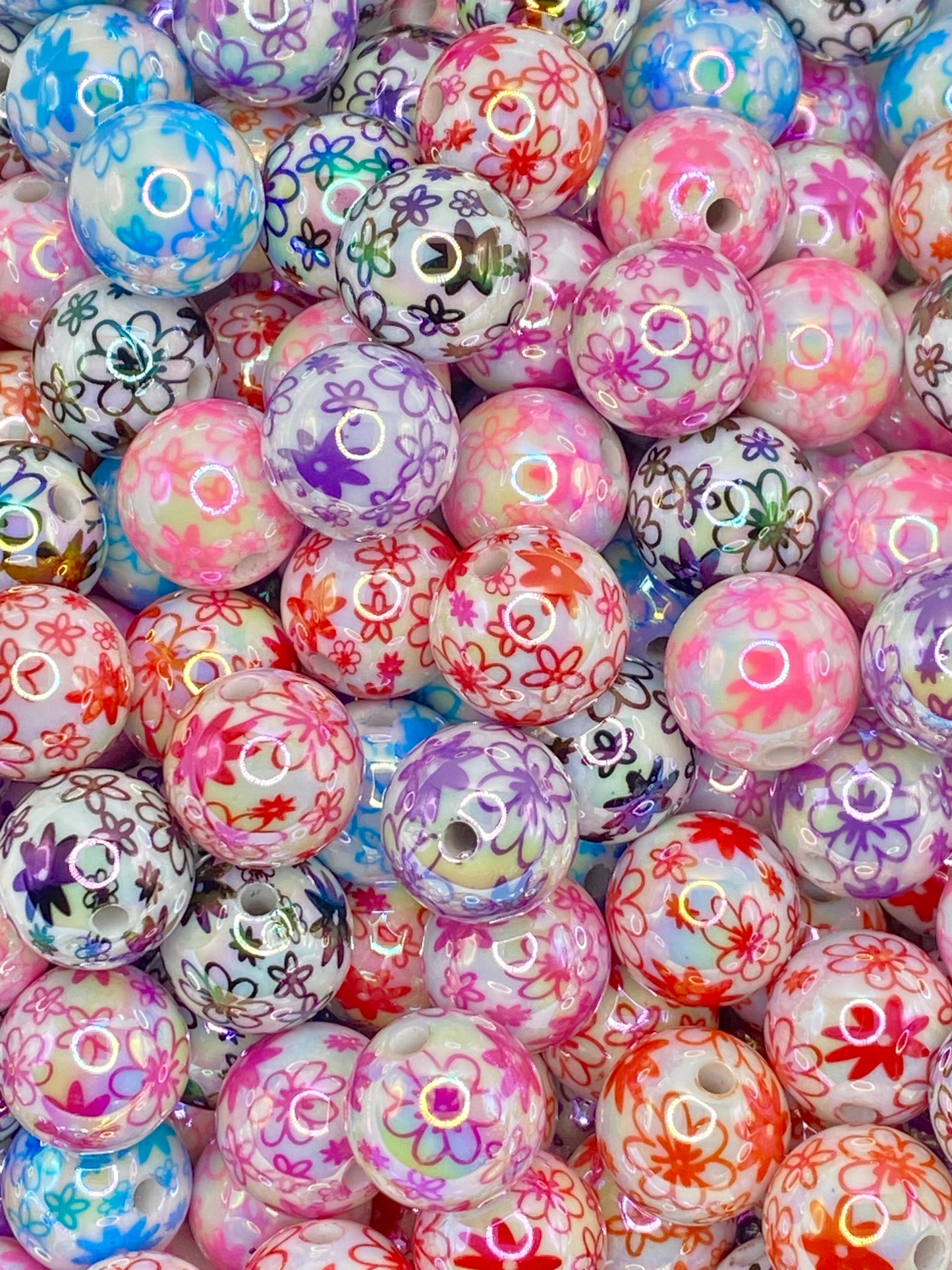 Happiness Blooms from Within Acrylic Beads