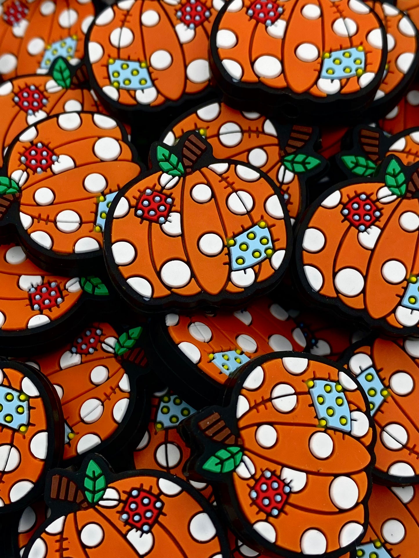 Pumpkin Patch Silicone Focal Beads