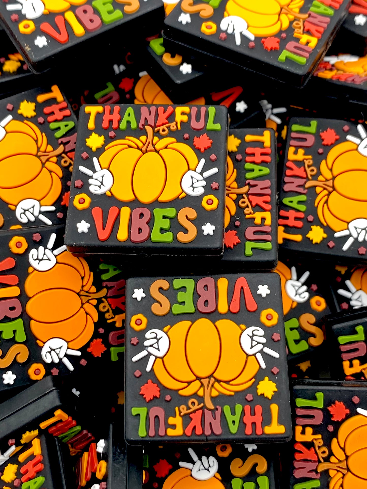 Thankful Vibes Silicone Focal Beads