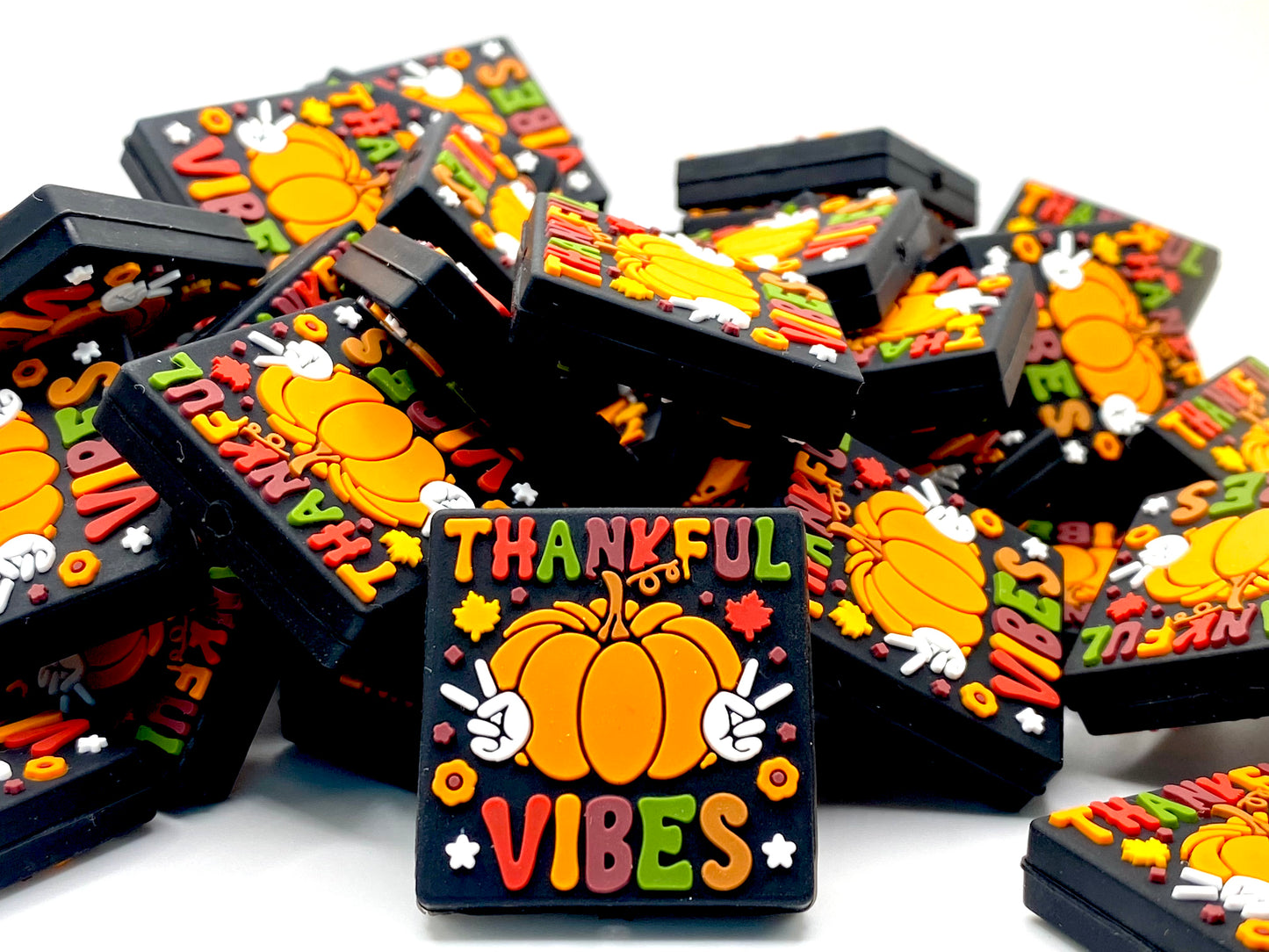 Thankful Vibes Silicone Focal Beads