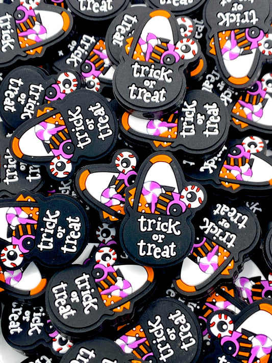 Trick or Treat Basket Silicone Focal Beads