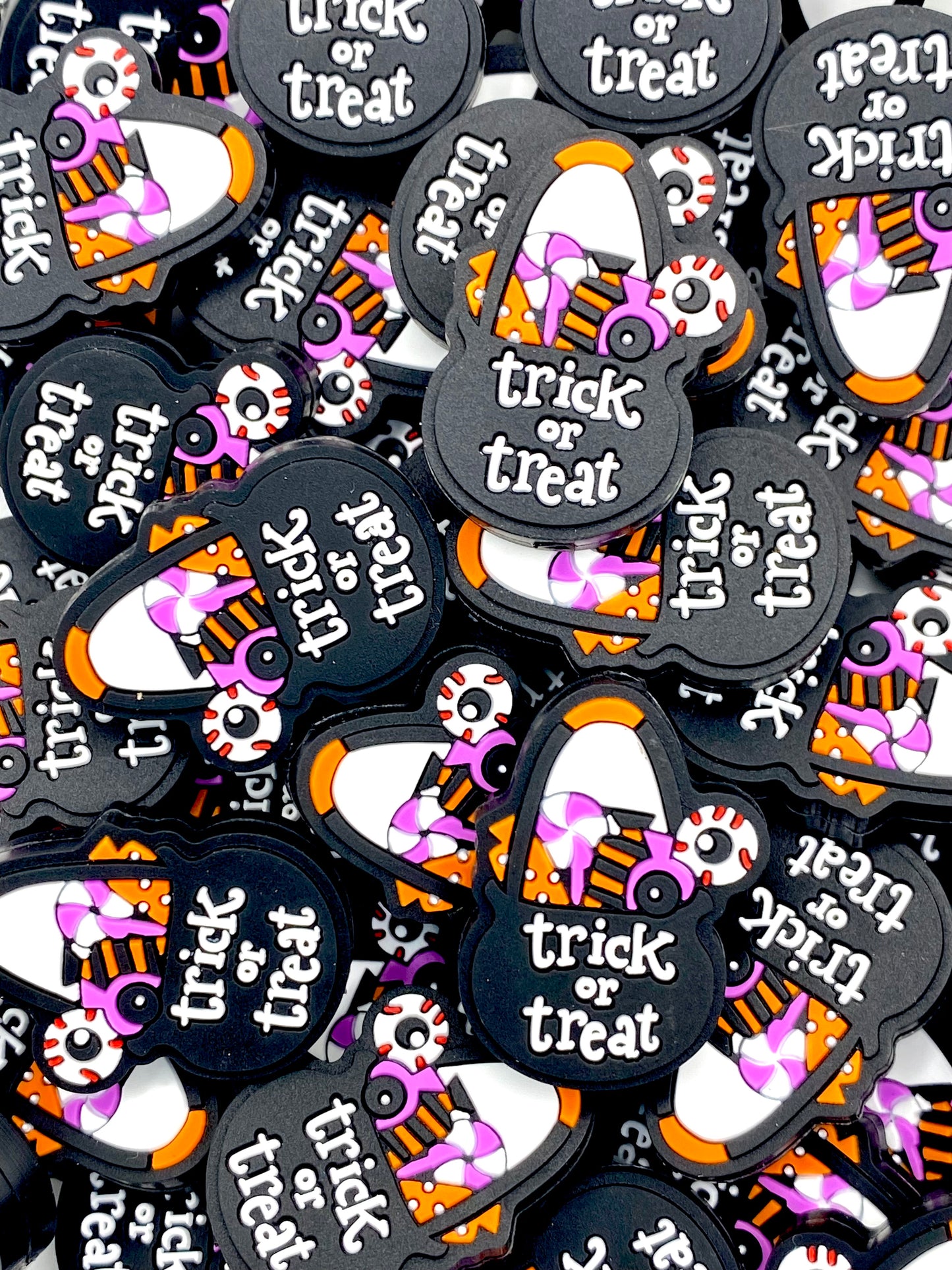 Trick or Treat Basket Silicone Focal Beads