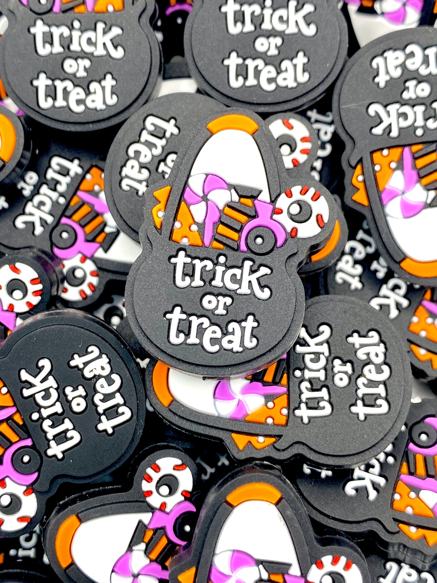 Trick or Treat Basket Silicone Focal Beads