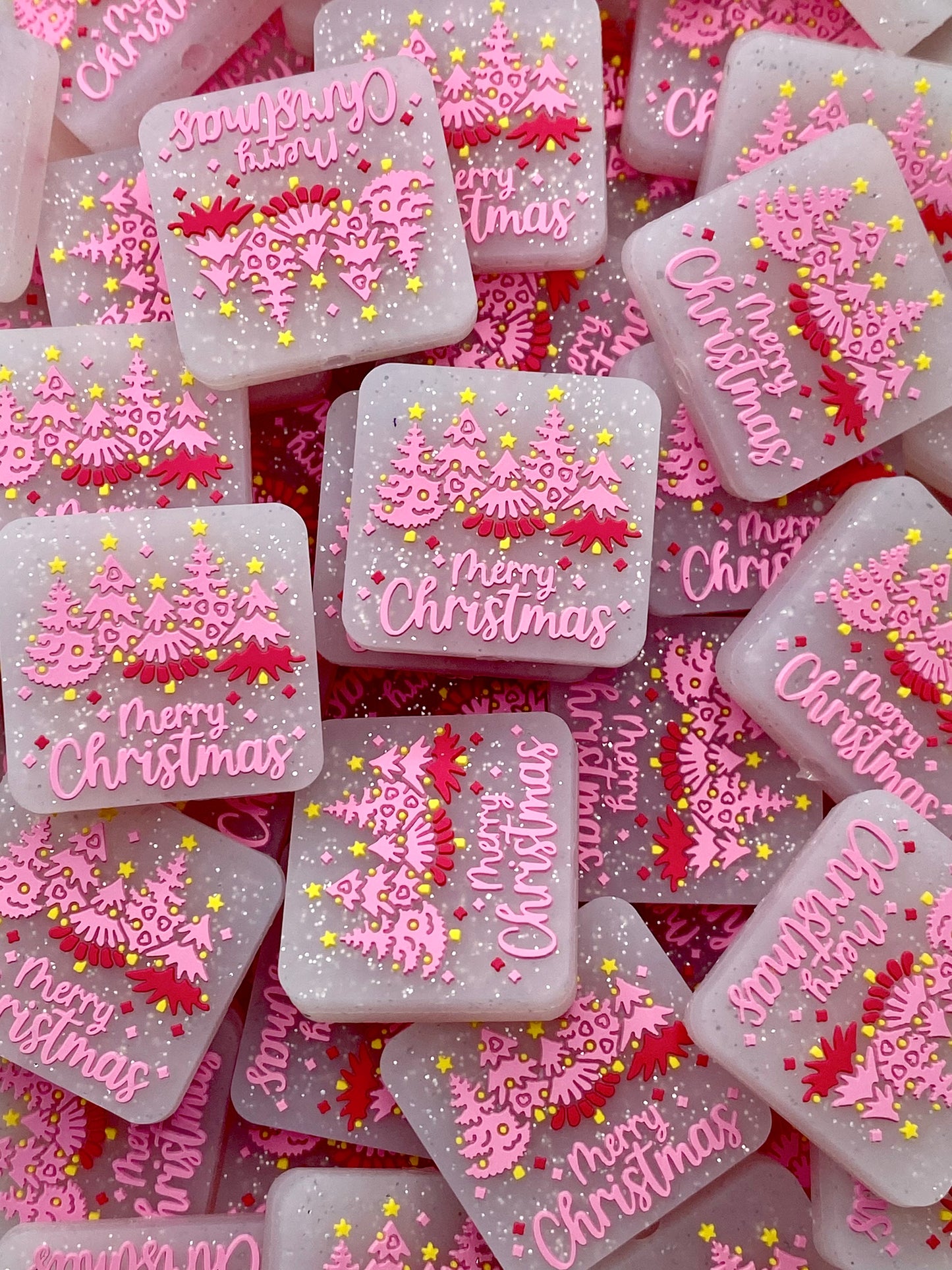 Merry Christmas Silicone Focal Beads