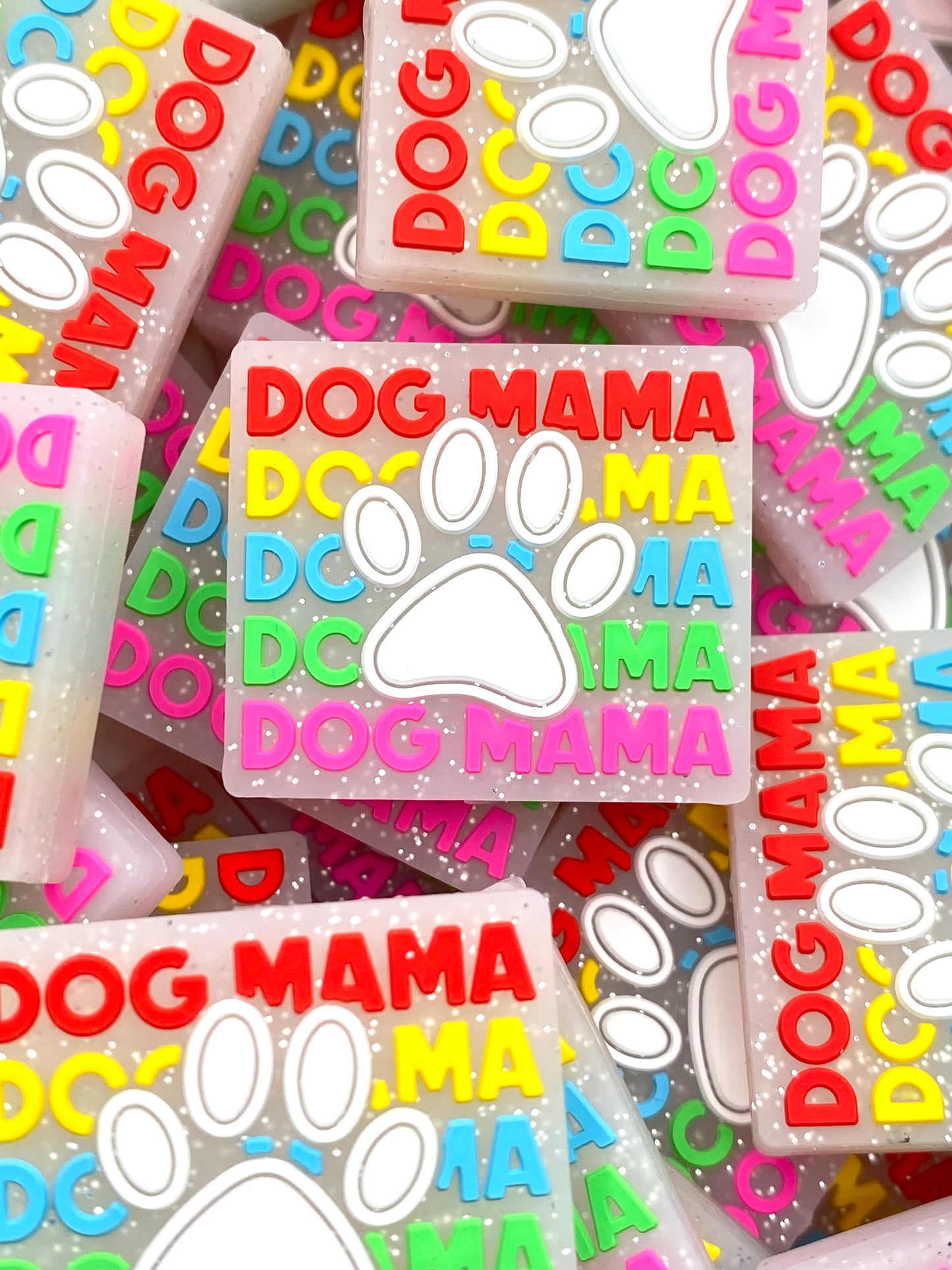 Dog Mama Silicone Focal Beads