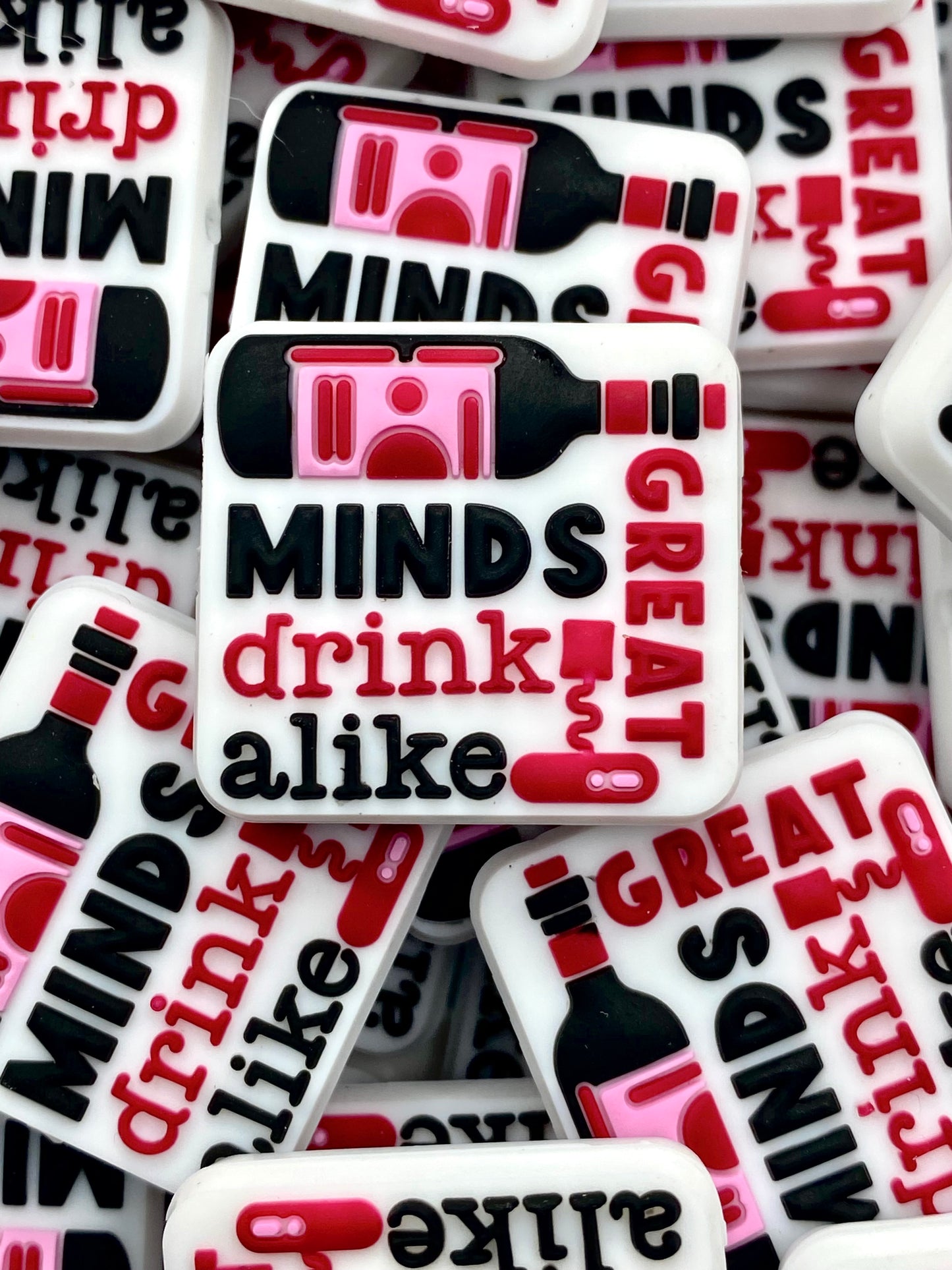 Great Minds Drink Alike Silicone Focal Beads