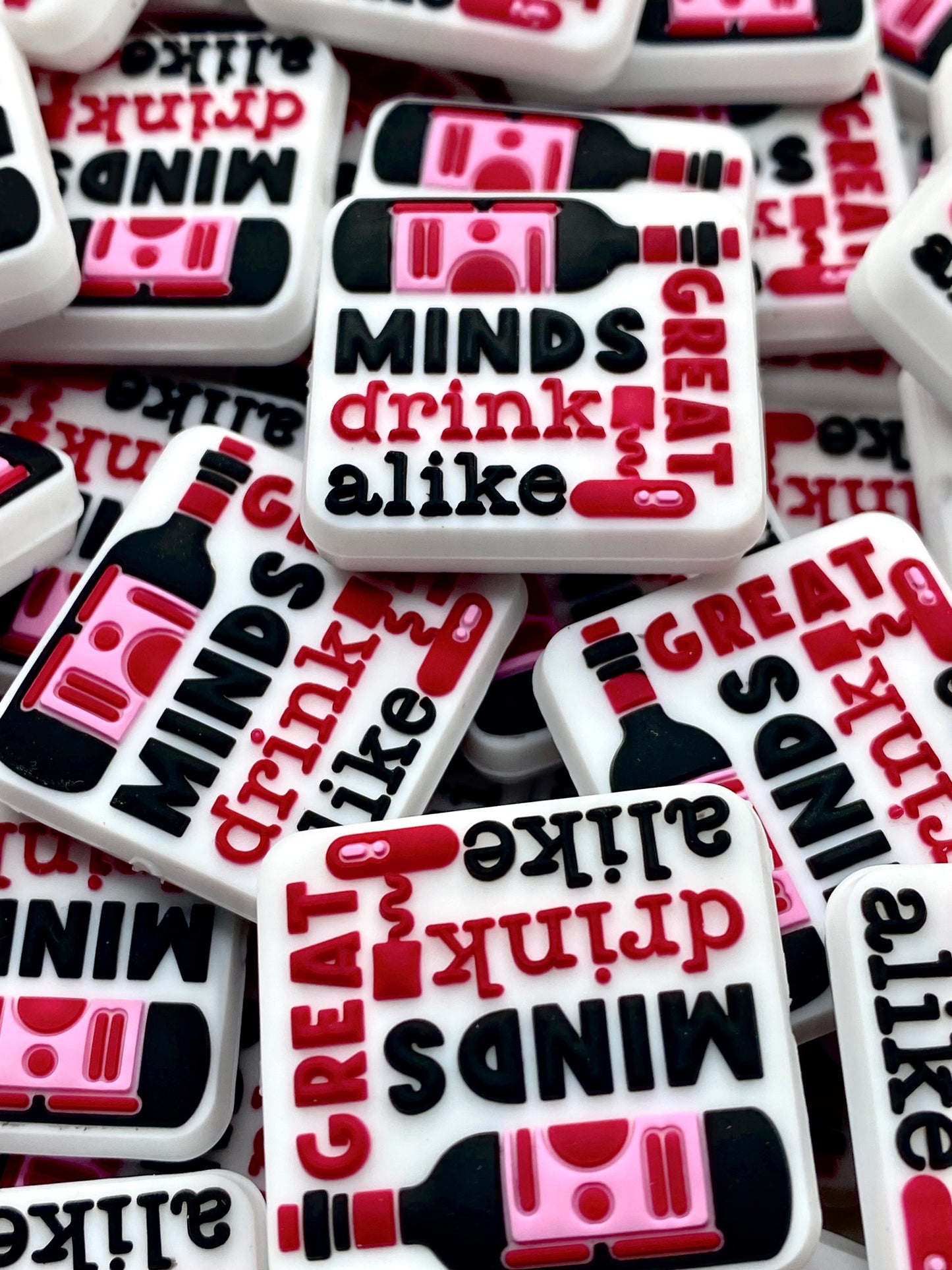 Great Minds Drink Alike Silicone Focal Beads