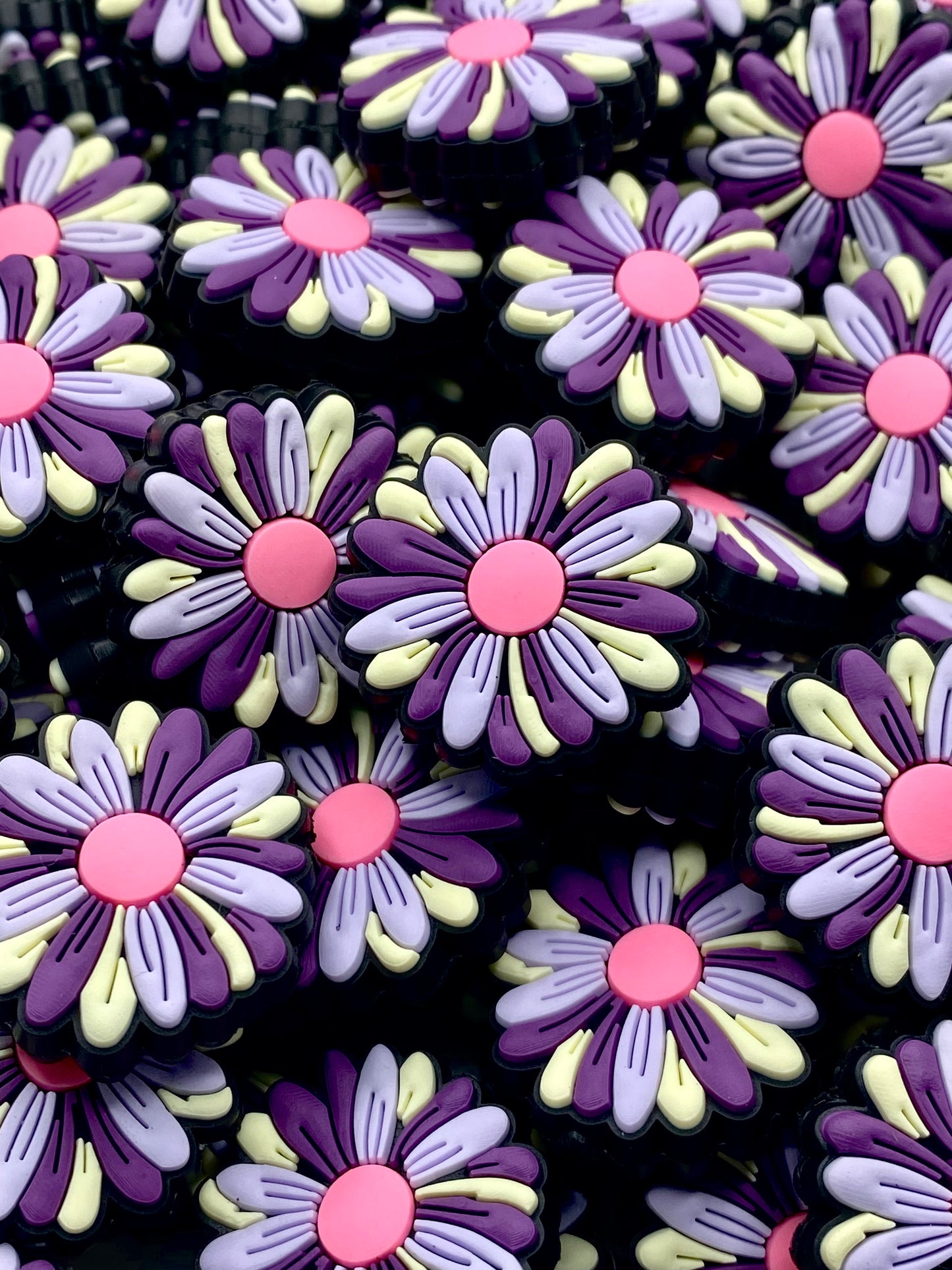 A Garden of Purple is Always in Bloom Silicone Focal Beads