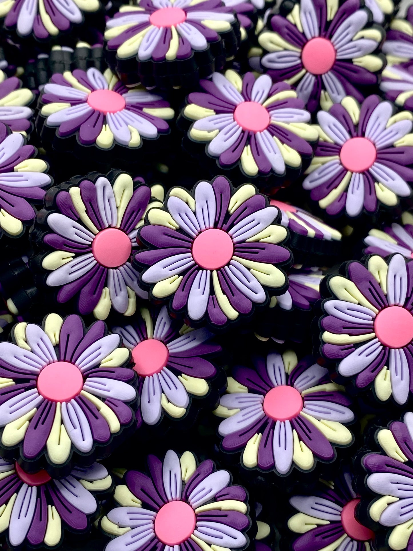 A Garden of Purple is Always in Bloom Silicone Focal Beads