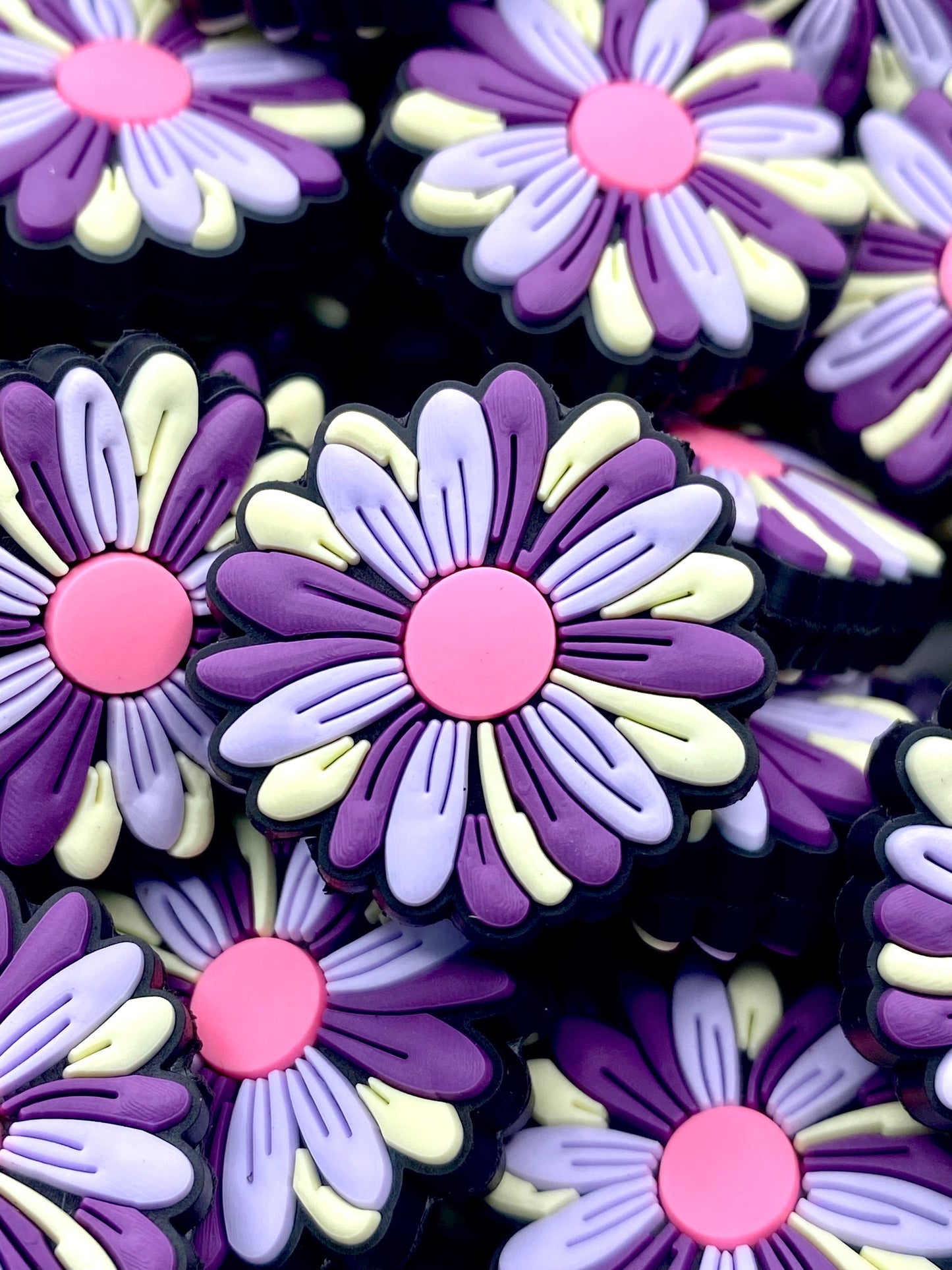 A Garden of Purple is Always in Bloom Silicone Focal Beads