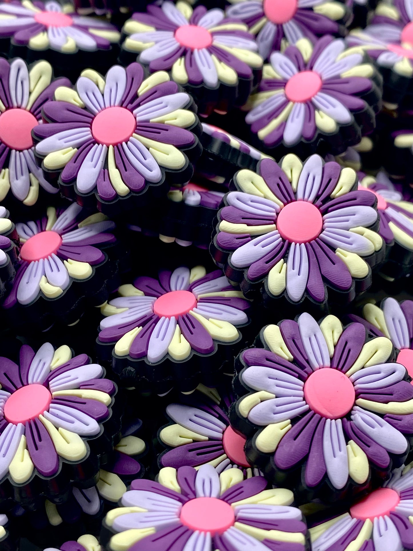 A Garden of Purple is Always in Bloom Silicone Focal Beads