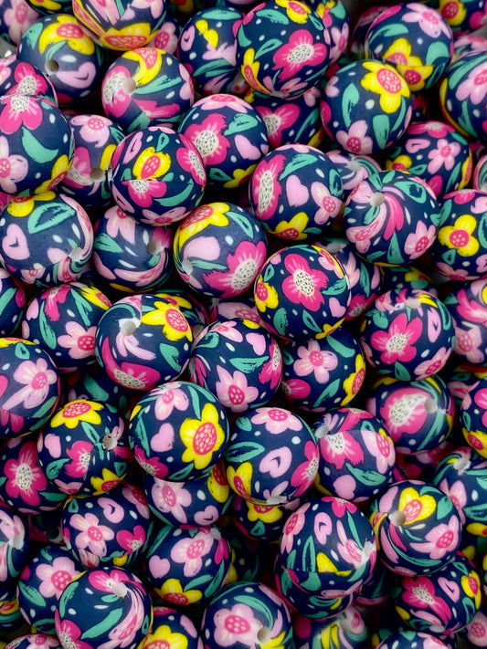 Let Your Dreams Blossom Printed Silicone Beads