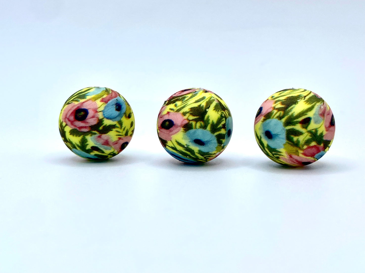 The Flower Shop Printed Silicone Beads