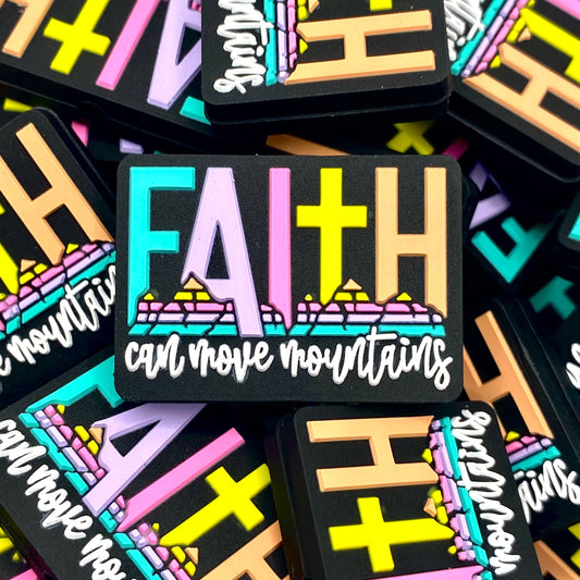 Faith Can Move Mountains Silicone Focal Beads